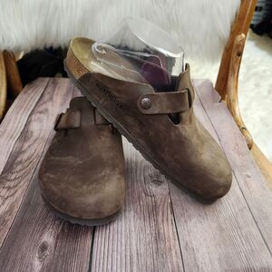 Birkenstock oiled leather clogs